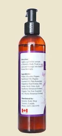 SERENITY ORGANIC BODY WASH - 8 OZ