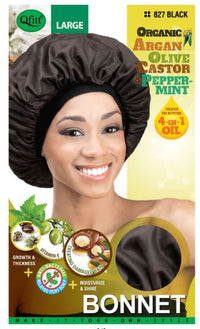 Thumbnail for QFITT ORGANIC SATIN BONNET-  LARGE