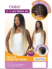 Thumbnail for OUTRE BRAIDED LACE FRONT WIG KNOTLESS SQUARE PART 26