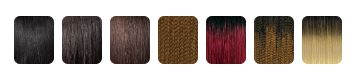 OUTRE BRAIDED LACE FRONT WIG KNOTLESS SQUARE PART 26", COLORS