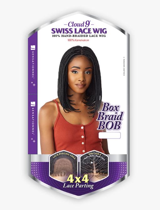 SENSATIONNEL CLOUD 9 4X4 BRAIDED LACE WIG - BOX BRAID BOB, PACK