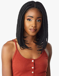 Thumbnail for SENSATIONNEL CLOUD 9 4X4 BRAIDED LACE WIG - BOX BRAID BOB, FRONT