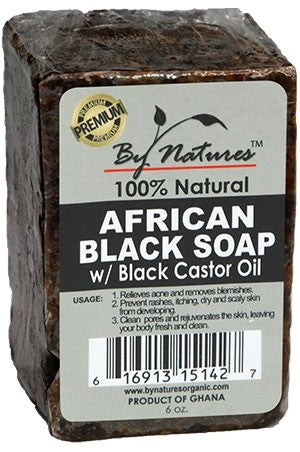 BY NATURES AFRICAN BLACK SOAP - 6 OZ