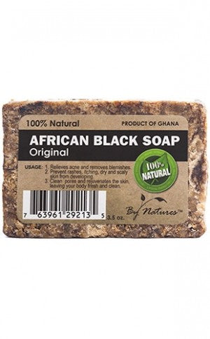 By Natures African Black Soap-(3.5oz)