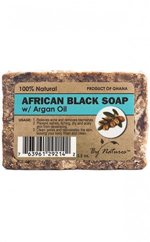 By Natures African Black Soap-(3.5oz)