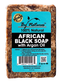 Thumbnail for Bar of African Black Soap with By Nature's label on a white background