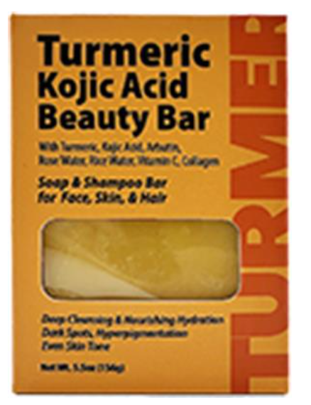 BY NATURES Bar Soap Kojic Acid Beauty Bar [Turmeric]  (5.5oz)  