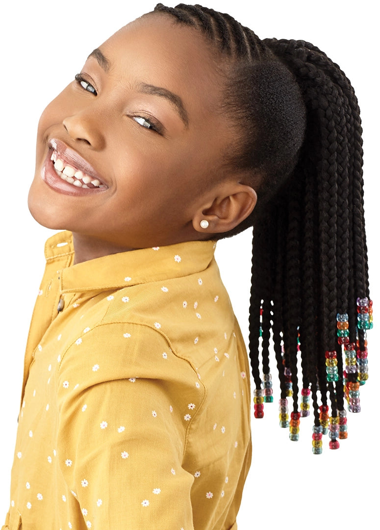 OUTRE LIL LOOKS DRAWSTRING PONYTAIL BEADED BOX BRAIDS 12"