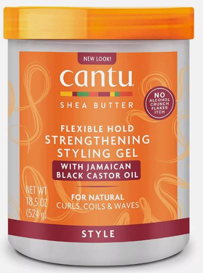CANTU Shea Butter Flexible Hold Strengthening Styling Gel with Jamaican Black Castor oil