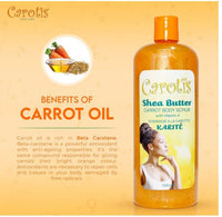 Thumbnail for CAROTIS Shea Butter Carrot Body Scrub w Vitamin A - (Exfoliating) (1000ml)
