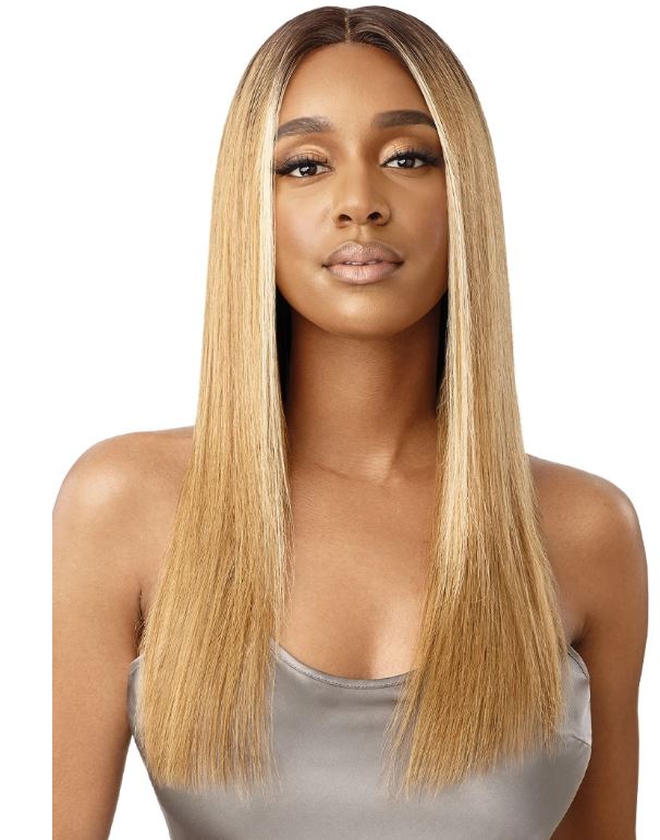 OUTRE  MYTRESSES BLACK LABEL CUSTOM COLORED LACE FRONT WIG HH-CASSINA, FRONT BLONDE