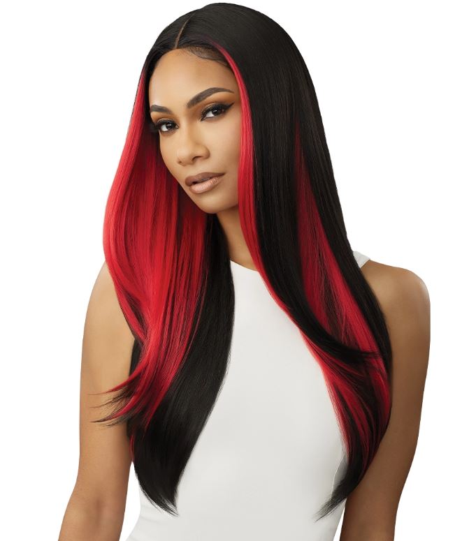 OUTRE LACE FRONT WIG - COLORBOMB - CHANDICE, SIDE RED