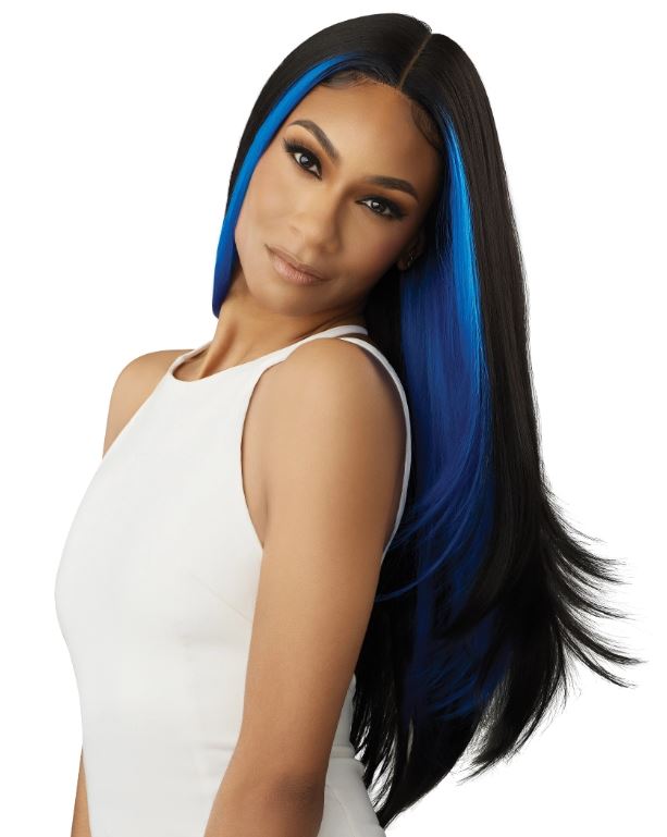 OUTRE LACE FRONT WIG - COLORBOMB - CHANDICE, BLACK BLUE