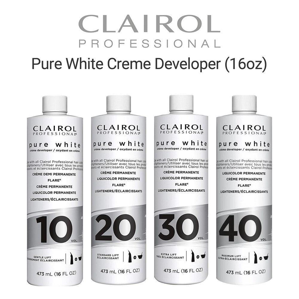 CLAIROL PURE WHITE CREME DEVELOPER 30 / 40 VOLUME l(16oz)