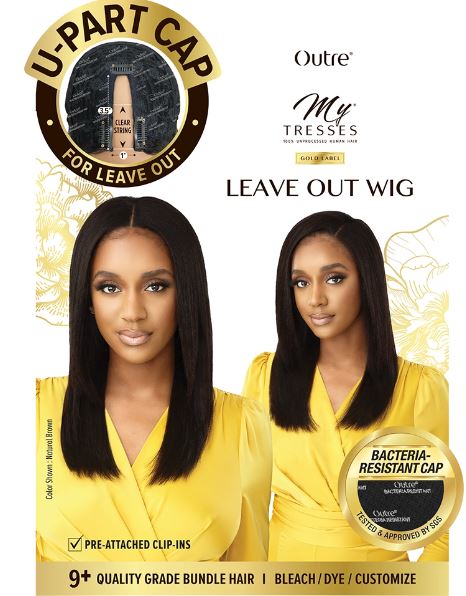 OUTRE MyTresses 100% Unprocessed Human Hair Gold Label LEAVE OUT WIG -DOMINICAN STRAIGHT 20