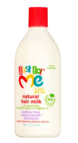 JUST FOR ME NATURAL HAIR MILK SUPFATE- FREE MOISTURE SOFT SHAMPOO - 13.5 OZ