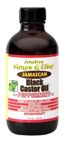 JAMAICAN MANGO & LIME BLACK CASTOR OIL PEPPERMINT OIL - 4 OZ