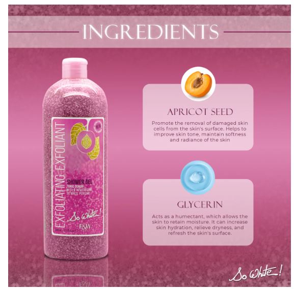 FAIR & WHITE So White Exfoliating Shower Gel Tonic Scrub (940ML)
Sareya Beauty Supply Store