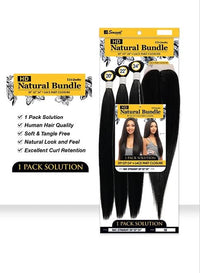 Thumbnail for SENSUAL COLLECTION HD NATURAL BUNDLE 3PCS+CLOSURE - NATURAL STRAIGHT 20' 22' 24, PACK