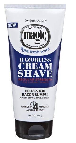 SOFTSHEEN CARSON MAGIC RAZORLESS CREAM SHAVE 6oz