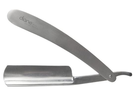 Diane Deluxe Stainless Steel Straight Razor - Silver Long