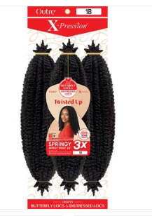 OUTRE 3X X-PRESSION TWISTED UP SPRINGY AFRO TWIST 30"