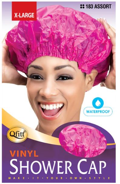 QFITT VINYL SHOWER CAP - X LARGE