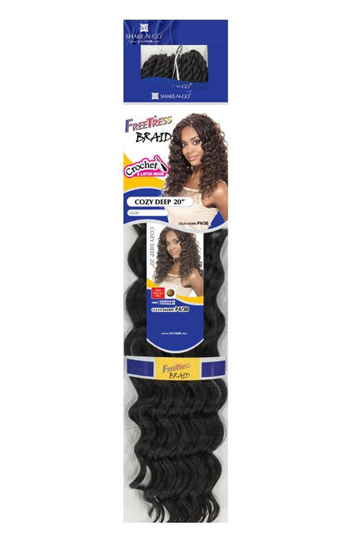 SHAKE-N-GO FREETRESS BRAID - COZY DEEP 20'', Box view