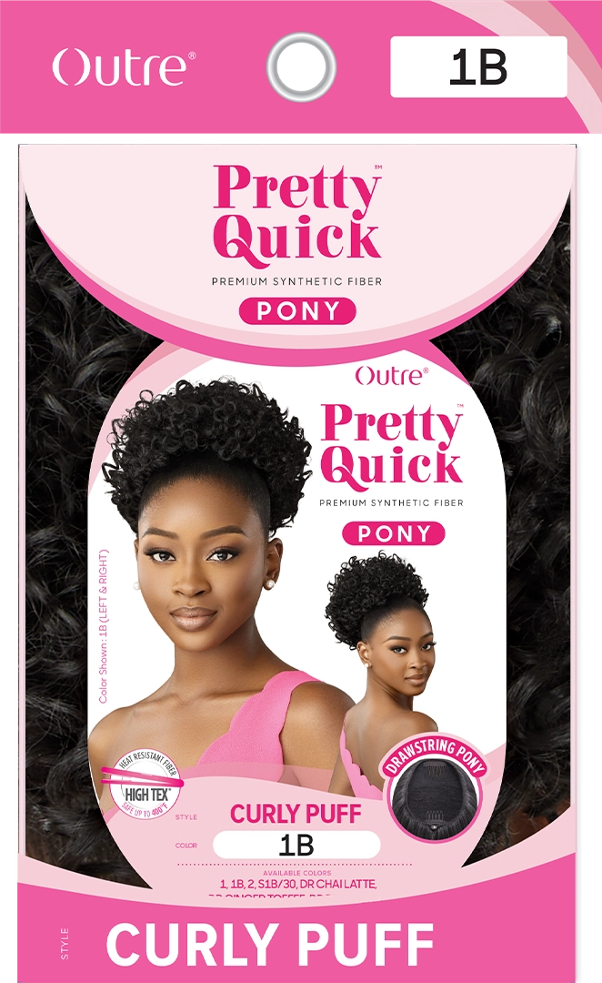 OUTRE PRETTY QUICK DRAWSTRING PONYTAIL- CURLY PUFF- PACK
