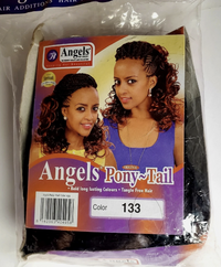Thumbnail for Packaged Angels Pony-Tail hair product with two women on the label.