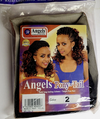 Thumbnail for Packaged Angels Pony-Tail hair product with two models on the label.