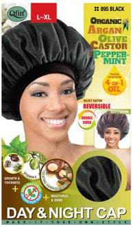 Thumbnail for QFITT ORGANIC REVERSIBLE SATIN DAY&NIGHT CAP -X-LARGE