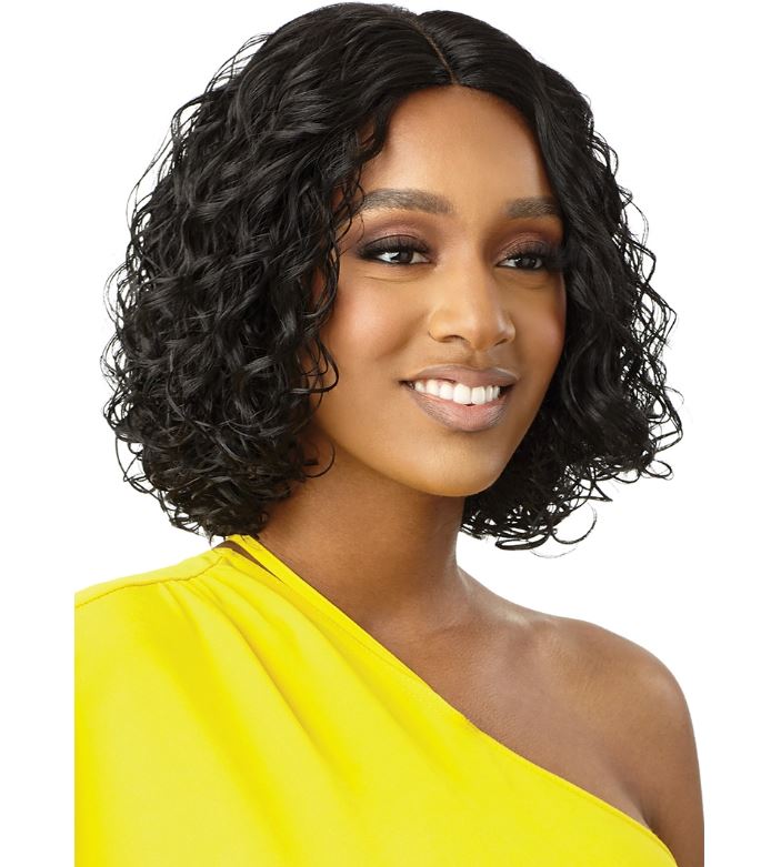 OUTRE  LACE PART WIGS THE DAILY WIG SYNTHETIC DAZZLIN , BLACK SIDE VIEW