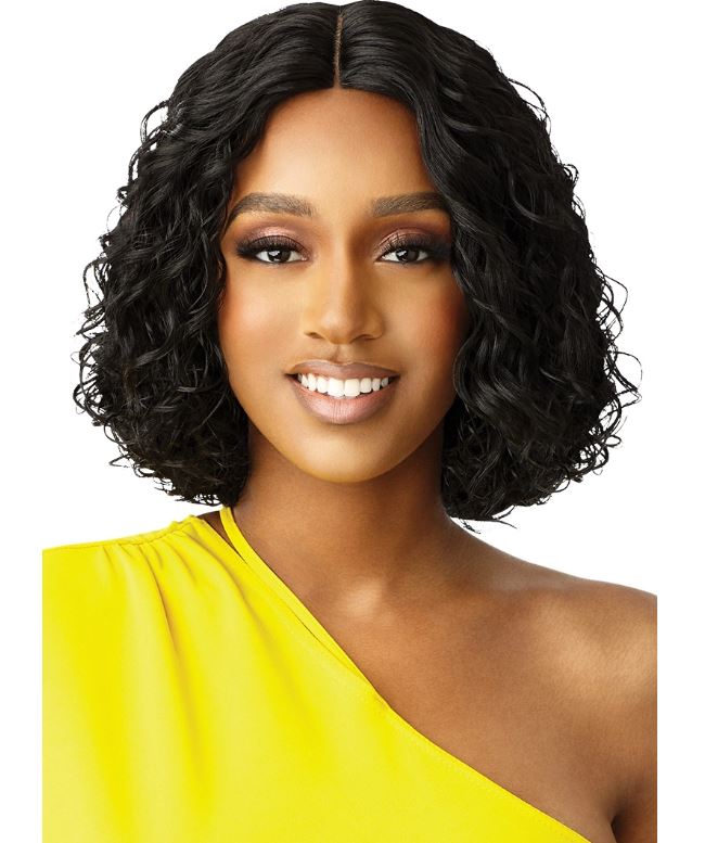 OUTRE  LACE PART WIGS THE DAILY WIG SYNTHETIC DAZZLIN , FRONT VIEW BLACK