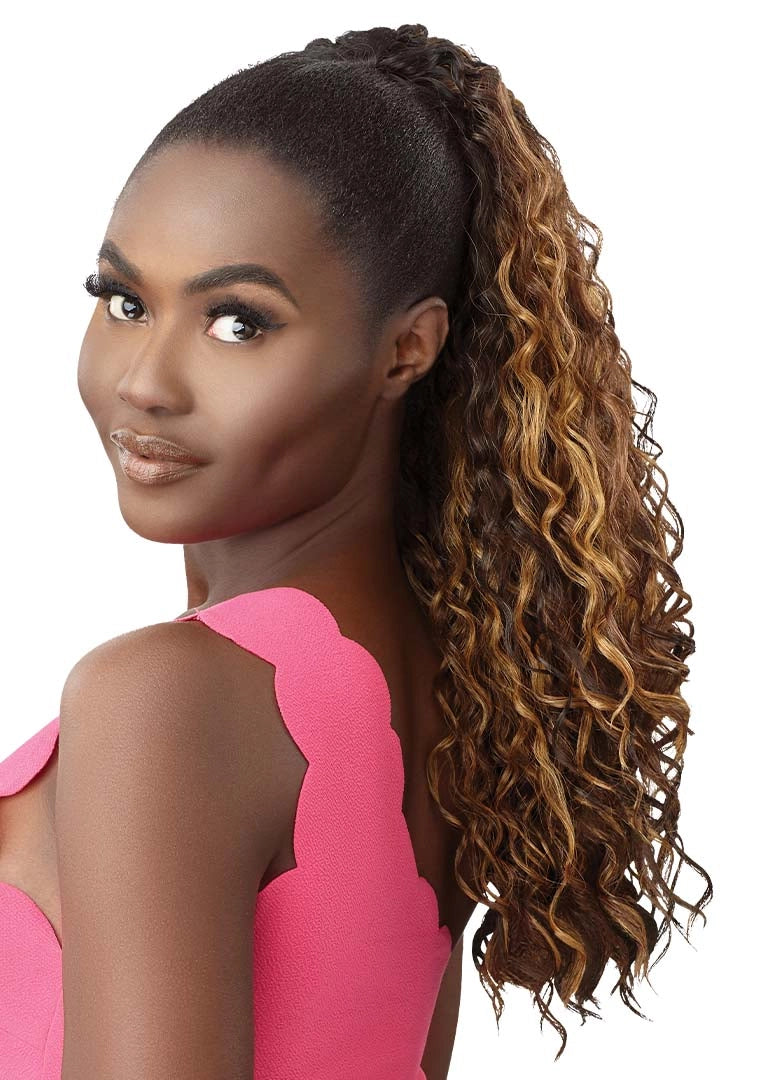 OUTRE PRETTY QUICK DRAWSTRING PONYTAIL W&W - DEEP WAVE 20"