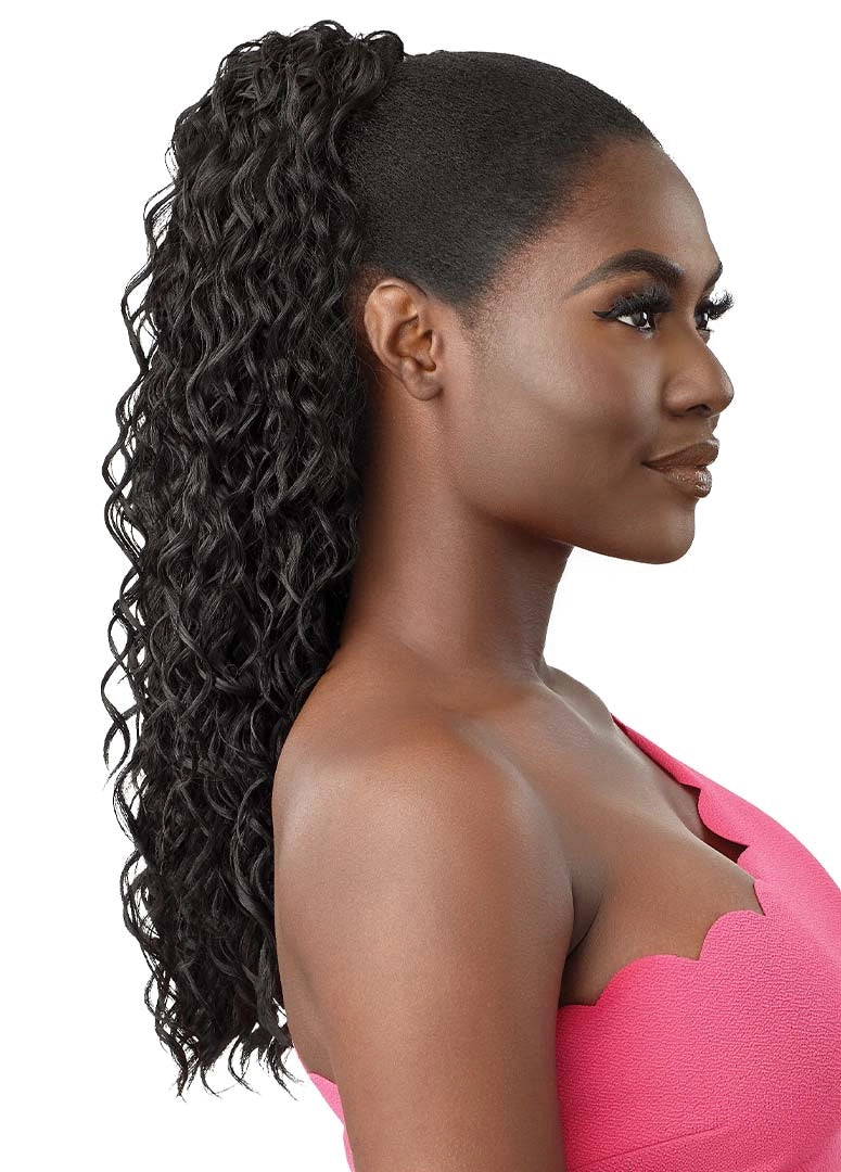 OUTRE PRETTY QUICK DRAWSTRING PONYTAIL W&W - DEEP WAVE 20"