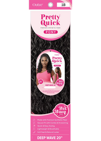 Thumbnail for OUTRE PRETTY QUICK DRAWSTRING PONYTAIL W&W - DEEP WAVE 20