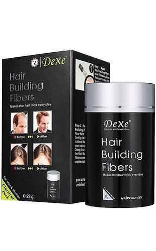 DEXE HAIR BUILDING FIBERS - BLACK (22 grams)