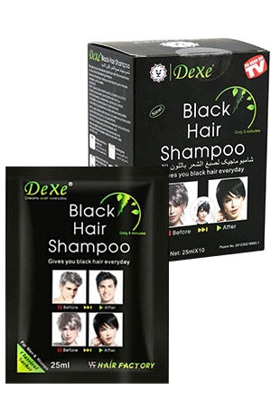 DEXE Black Hair Shampoo (25MLX10), sareya beauty supply store in calgary