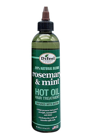 Sunflower DIFEEL 99% Natural Rosemary Mint Strenghtening Hot Oil (12oz), Sareya Beauty Supply