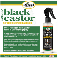 Thumbnail for Difeel Jamaican Black Castor Leave-In Conditioning Spray packaging with text on a white background