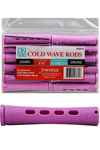 Thumbnail for A pack of Donna Cold Wave Rods in Jumbo size with Orchid color.