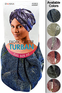 Thumbnail for DONNA  Exotic Glitter Turban-Full size (Asst)