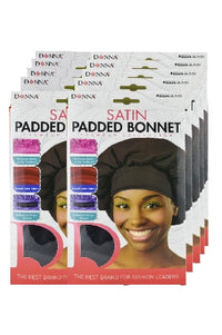 Thumbnail for DONNA Satin Padded Bonnet - Black, sareya Beauty Supply Store in Calgary