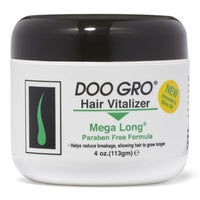 Thumbnail for A container of Doo Gro Mega Long Hair Vitalizer with the label showing the product name and the fact that it contains olive and avocado oils.