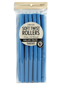 Thumbnail for Pack of blue soft twist rollers with a clear front, showing the product and brand details.