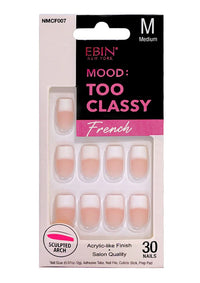 Thumbnail for Packaging of EBIN nail extensions with a pink and black design.
