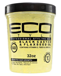 Thumbnail for ECO STYLE Black Castor & Flaxseed Oil Hair Gel, Sareya Beauty Supply Store in calgary 