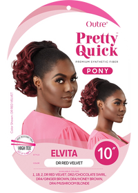 Thumbnail for OUTRE PRETTY QUICK DRAWSTRING PONYTAIL ELVITA, LABEL