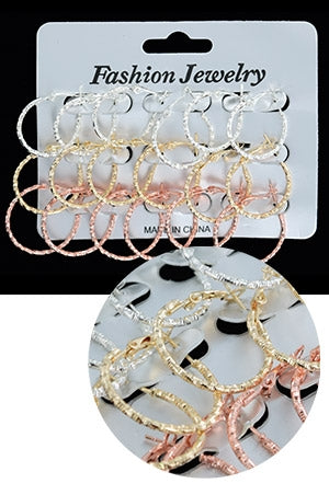 MAGIC GOLD FASHION JEWELRY EARRING HOOP: Silver, Yellow, Pink